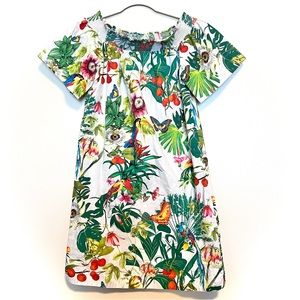 J. Crew Tropical Print Dress
